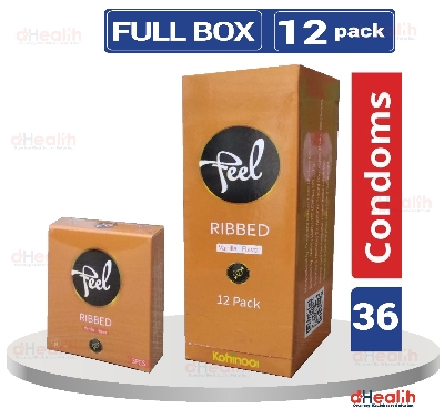 Picture of Kohinoor Feel Ribbed Vanilla Flavor Condom 2,s Combo Pack (3x2)=6 Pcs