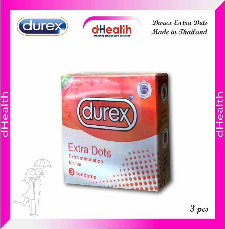 Picture of Durex Extra Dots Condom Single Pack (3x1)=3pcs