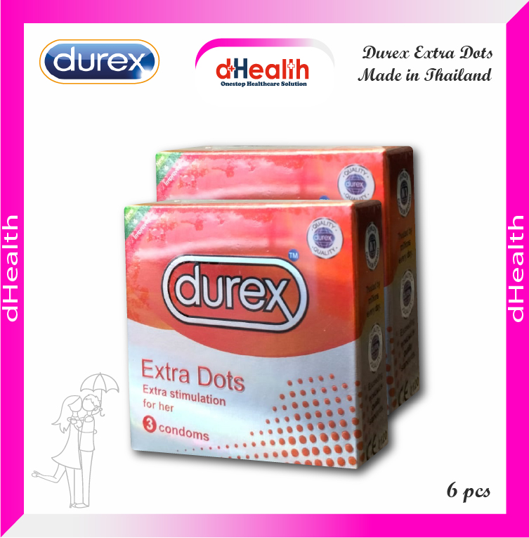 Picture of Durex Extra Dots Condom 2,s Combo Pack (3x2)=6pcs