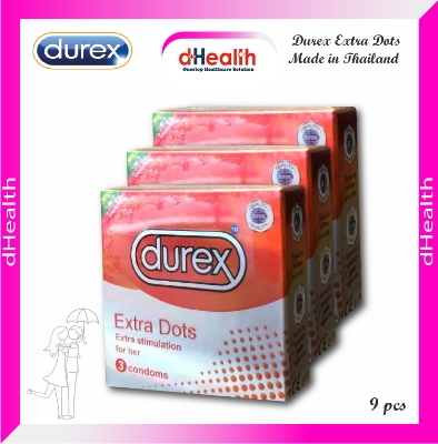 Picture of Durex Extra Dots Condom 3,s Combo Pack (3x3)=9pcs