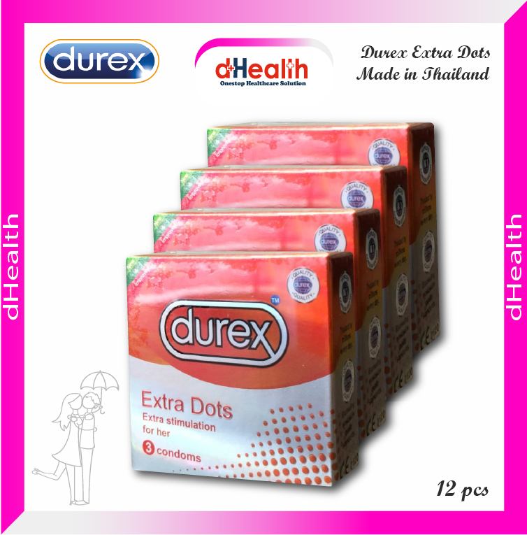 Picture of Durex Extra Dots Condom 4,s Combo Pack (3x4)=12pcs