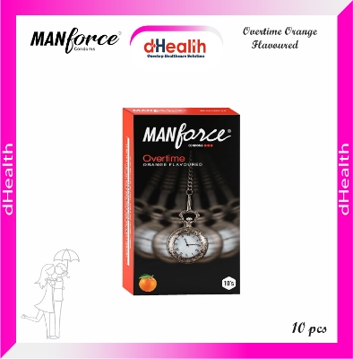 Picture of Manforce Overtime Orange  Flavoured Condom 10pcs Single Pack