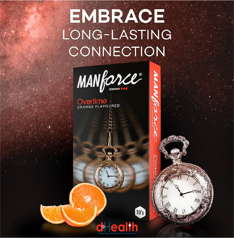 Picture of Manforce Overtime Orange  Flavoured Condom 10pcs Single Pack
