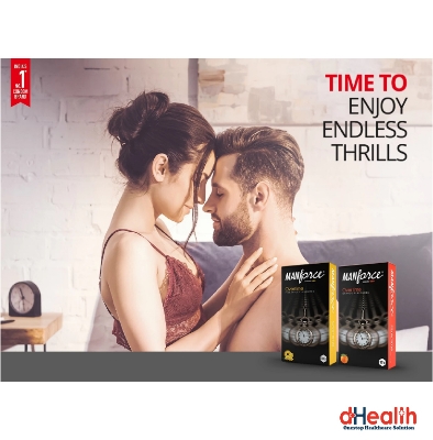 Picture of Manforce Overtime Pineapple Flavoured Condom 10 pcs Pack (Made in India)