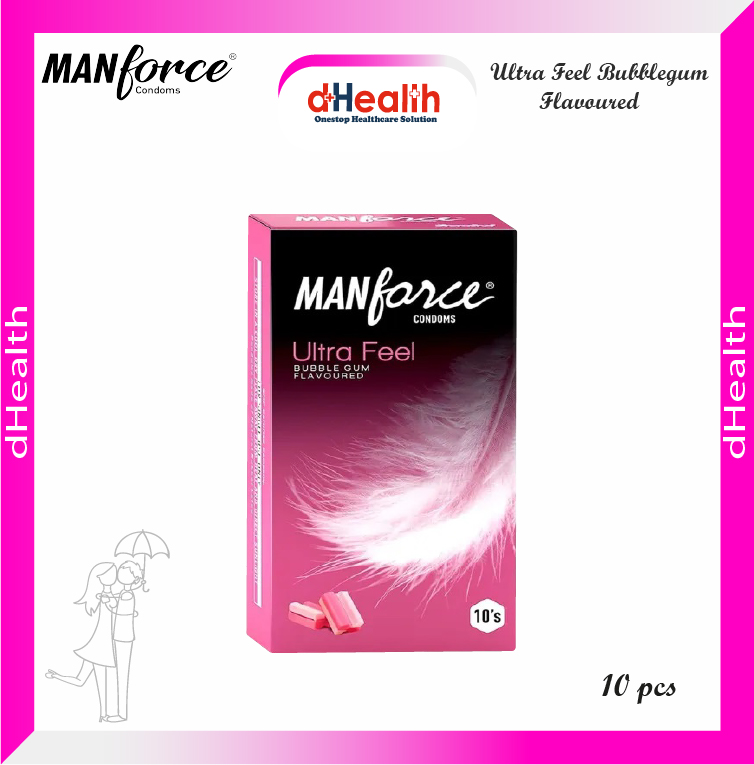Picture of Manforce Ultra Feel Bubblegum Flavoured Condom 10pcs Single Pack