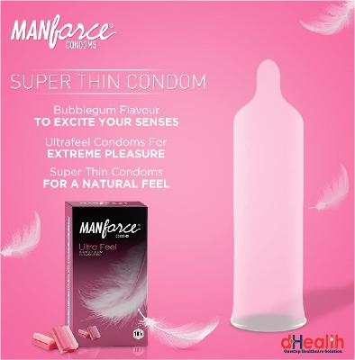 Picture of Manforce Ultra Feel Bubblegum Flavoured Condom 10pcs Single Pack