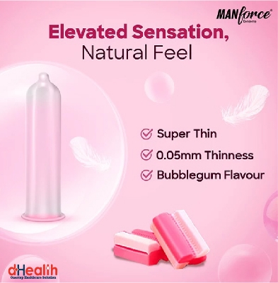 Picture of Manforce Ultra Feel Bubblegum Flavoured Condom 10pcs Single Pack