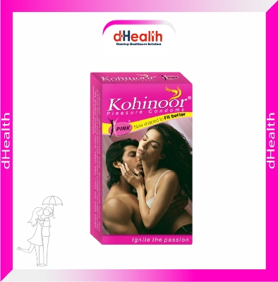 Picture of Kohinoor Pink Condom Pleasure pink better fit smallest condom 10pcs Single Pack