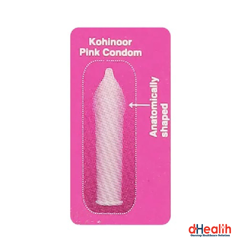 Picture of Kohinoor Pink Condom Pleasure pink better fit smallest condom 10pcs Single Pack