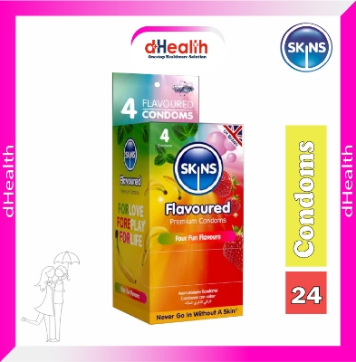 Picture of SKINS Flavored Premium Condoms Full Box (4x6)=24 Pcs (UK)