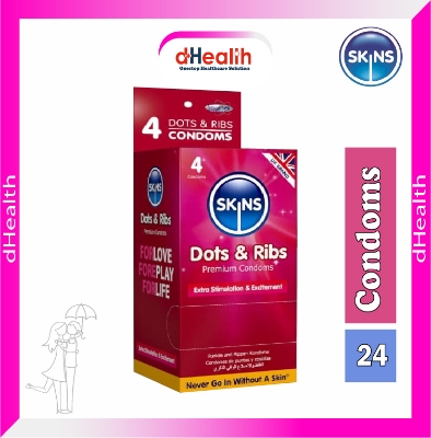 Picture of SKINS Dots & Ribs Premium Condoms Full Box (4x6)=24 Pcs (UK)