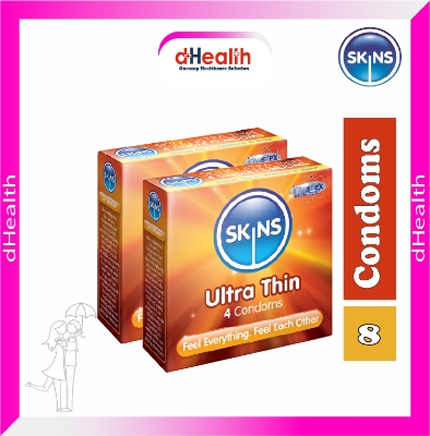Picture of SKINS Ultra Thin Premium Condoms 2,s Combo Pack (4x2)=8Pcs (UK)