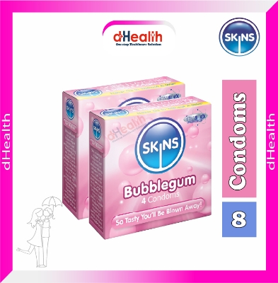 Picture of SKINS Bubblegum Premium Condoms 2,s Combo Pack (4x2)=8Pcs (UK)
