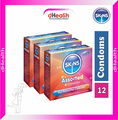 Picture of SKINS Assorted Premium Condoms 2,s Combo Pack (4x2)=8Pcs (UK)