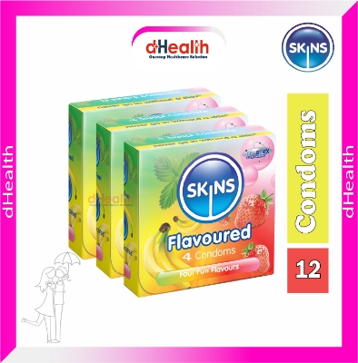 Picture of SKINS Flavored Premium Condoms 3,s Combo Pack (4x3)=12Pcs (UK)