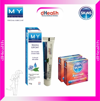 Picture of 1 My Jelly 15gm & 2,s SKINS Assorted Premium Condoms Combo Pack