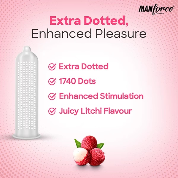 Picture of Manforce 1740 Dotted Litchi Condom 10's (1x10)=10 pcs Pack