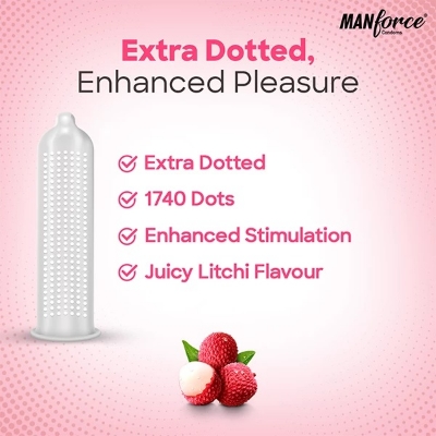 Picture of Manforce 1740 Dotted Litchi Condom 10's (1x10)=10 pcs Pack