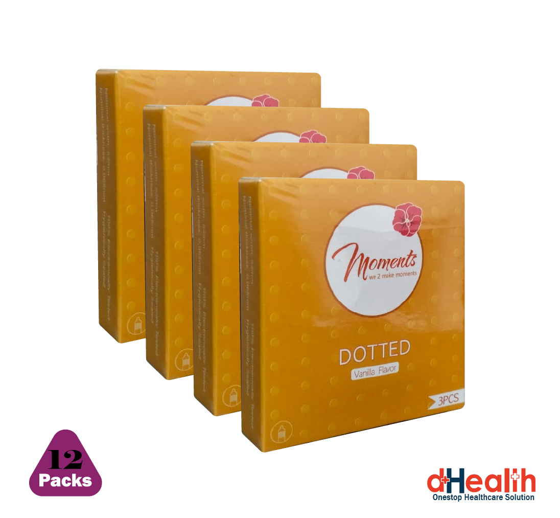 Picture of Kohinoor Moments Dotted Vanilla Flavor Condom 2,s Combo Pack (3x2)=6 Pcs