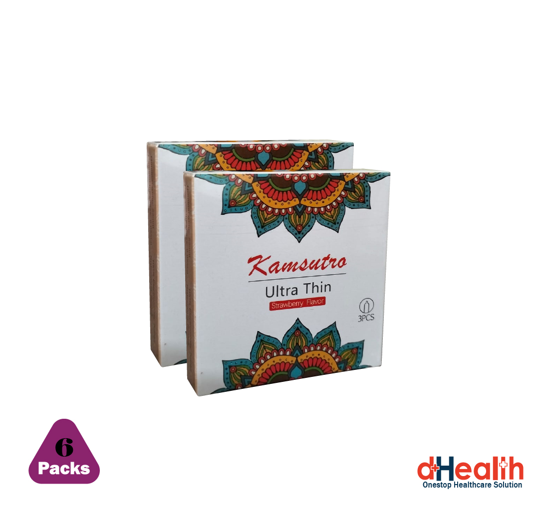 Picture of Kohinoor Ultra Thin Strawberry Flavor Condom 4,s Combo Pack (3x4)=12 Pcs