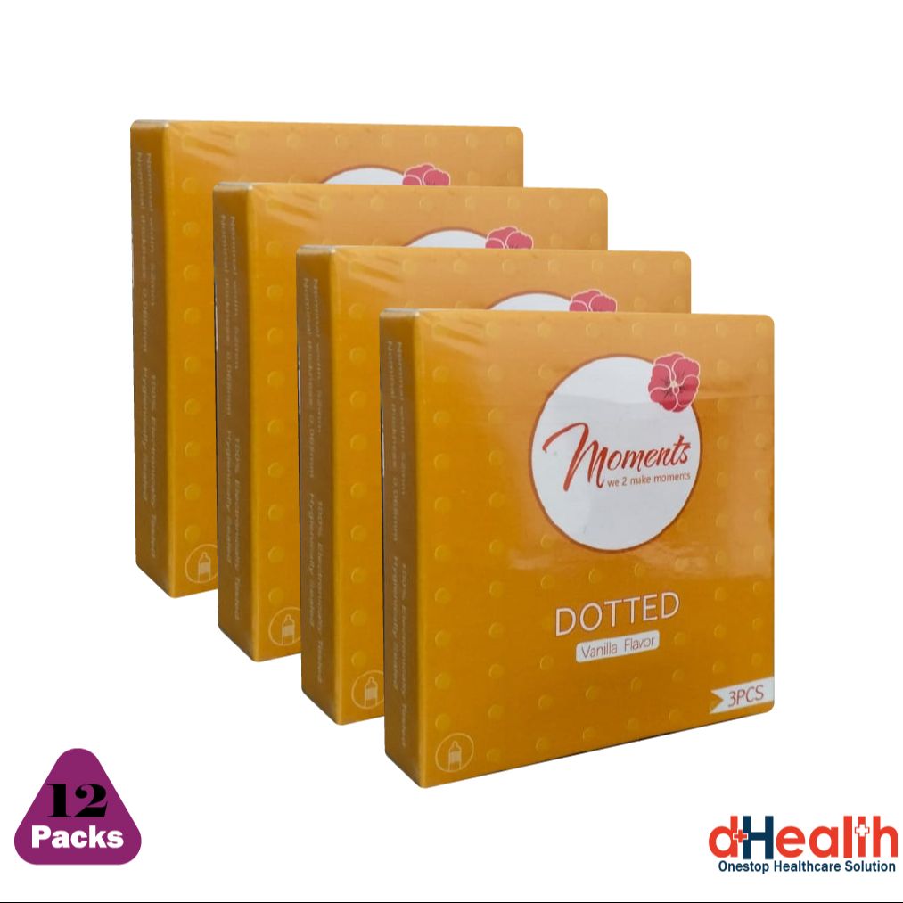 Picture of Kohinoor Moments Dotted Vanilla Flavor Condom 4,s Combo Pack (3x12)=12 Pcs