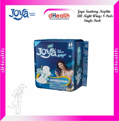 Picture of Joya Sanitary Napkin All Night Wings 8 Pads Single Pack (Panty/Wings System)