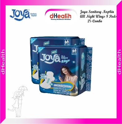 Picture of Joya Sanitary Napkin All Night Wings 8 Pads 2,s Combo Pack (Panty/Wings System)