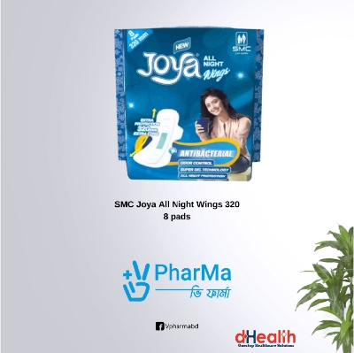 Picture of Joya Sanitary Napkin All Night Wings 8 Pads 2,s Combo Pack (Panty/Wings System)