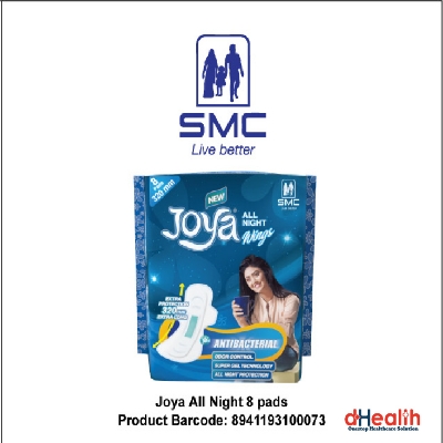 Picture of Joya Sanitary Napkin All Night Wings 8 Pads 4,s Combo Pack (Panty/Wings System)
