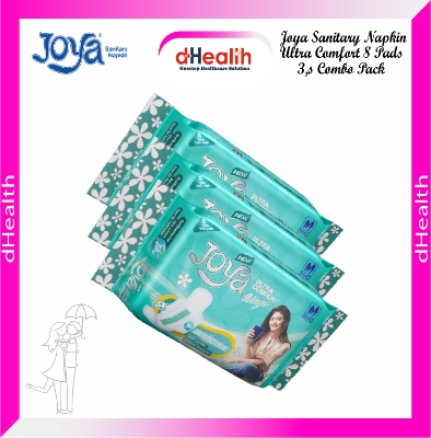 Picture of Joya Sanitary Napkin Ultra Comfort 8 Pads 3,s Combo Pack (Panty/Wings System)