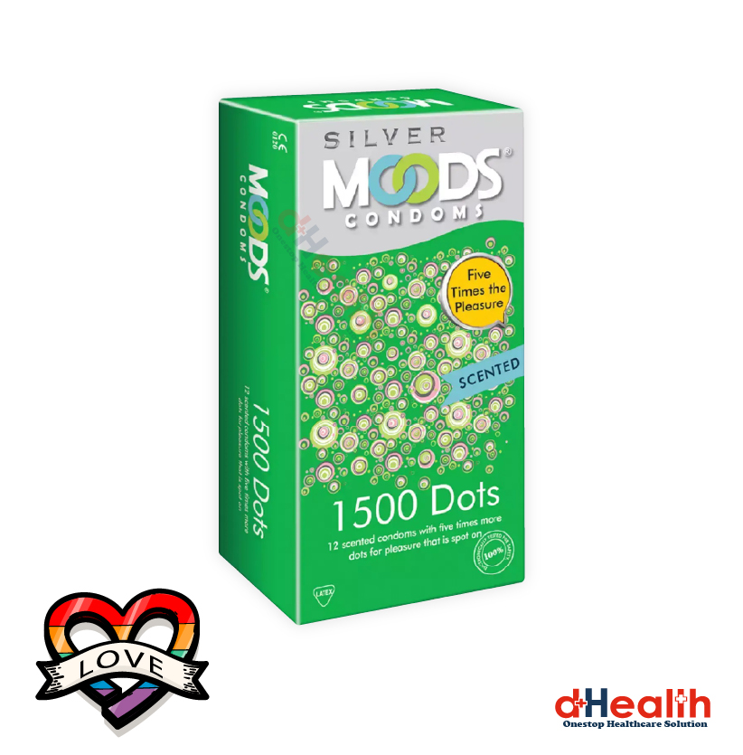 Picture of MOODS 1500 Dots Condom, 4's Combo pack -12 pcs (Made in India)