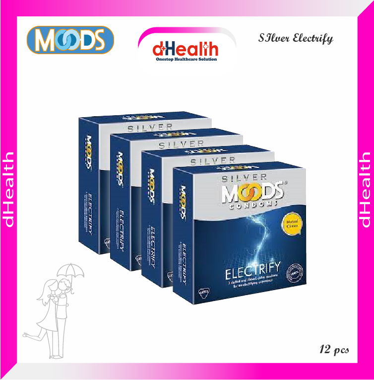 Picture of MOODS Electrify Condom, 4's Combo pack -(3x4)= 12 pcs (Made in India)