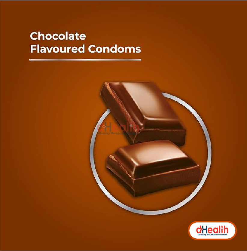 Picture of Skore Chocolate Flavoured & 1500 Dots Plus with Additional Lubrication  Condoms Single Pack 1x10= 10pcs