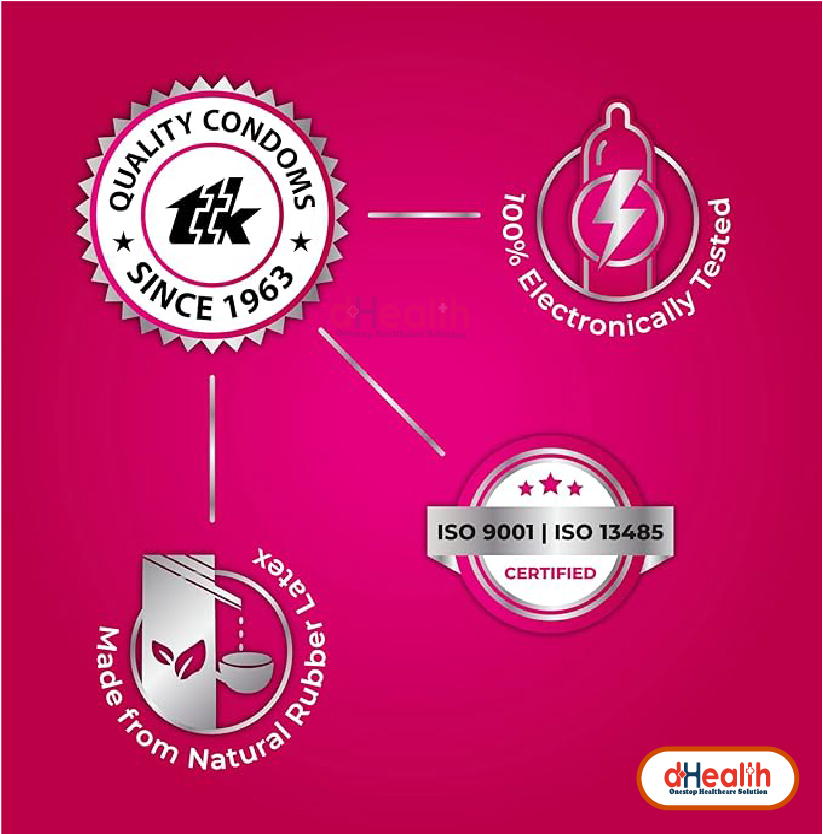 Picture of Skore Strawberry Flavoured  & 1500 Dots Plus with Additional Lubrication Condoms Single Pack 1x10= 10pcs