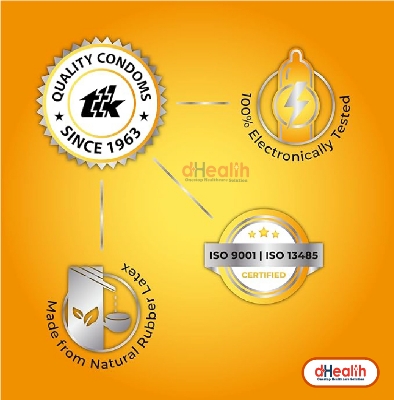 Picture of Skore Pina Colada Flavoured  & 1500 Dots Plus with Additional Lubrication Condoms Single Pack 1x10= 10pcs