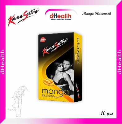 Picture of Kamasutra Mango Flavor with Dotted Condoms Single Pack (1x10)=10pcs