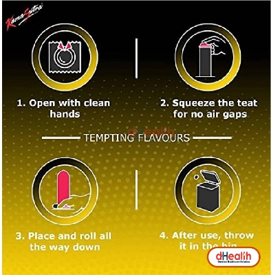 Picture of Kamasutra Mango Flavor with Dotted Condoms Single Pack (1x10)=10pcs