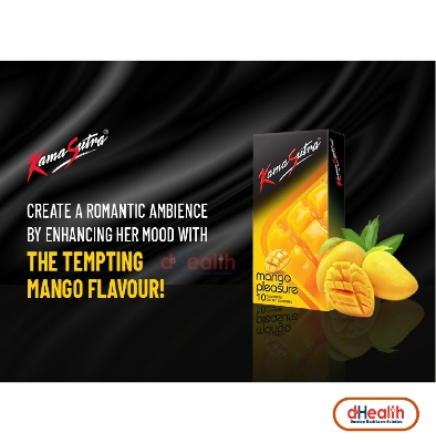 Picture of Kamasutra Condom for Men 10pcs Pack Kamasutra Vanilla/ Strawberry/ Longlast Extended Pleasure with Climax Delay/ Banana/ Chocolate/ Mango/ Butterscotch Flavor Condom (Made in India) - Select Variants & Order Now
