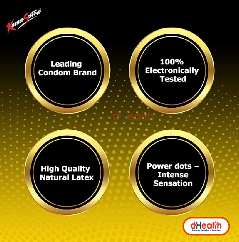 Picture of Kamasutra Banana Flavor with Dotted Condoms Single Pack (1x10)=10pcs