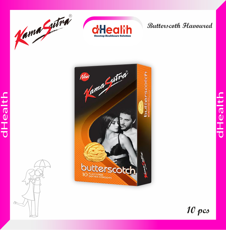 Picture of Kamasutra Butterscotch Flavor with Dotted Condoms Single Pack (1x10)=10pcs