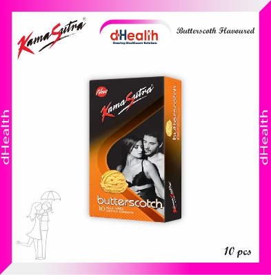 Picture of Kamasutra Butterscotch Flavor with Dotted Condoms Single Pack (1x10)=10pcs