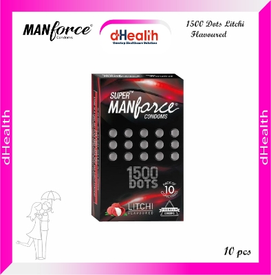Picture of Manforce Condom for Men 10pcs Pack - Manforce 1500 Dots Litchi/ Game/ Black Grape/ Cocktail Hazenlut/ Cocktail Strawberry/ Sunny/ Strawberry/ Chocolate/ Orange/ Pineapple Flavor Condom (Made in India) Select Variants & Order