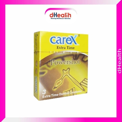 Picture of Carex Extra Time Powershot Dotted & Contoured Condom Indian 1 Packet (3 Pcs)