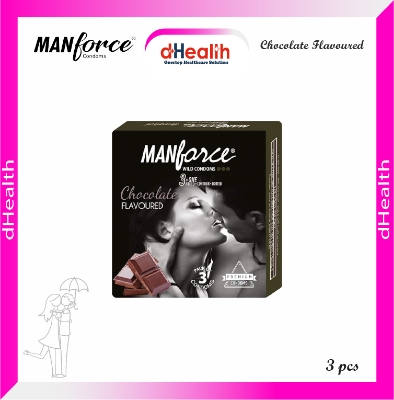 Picture of Manforce 3pcs Pack Chocolate/ 1500 Litchi/ 1740 Litchi/ Coctail Strawberry/ Stamina Orange, Pineapple/ Strawberry/ Black Grapes/ Game/ Premium Flavor Super Condoms Single Pack - Select Variants & Order