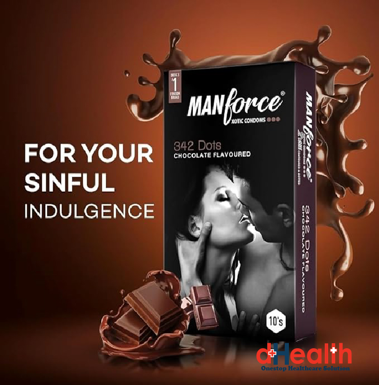 Picture of Manforce 3pcs Pack Chocolate/ 1500 Litchi/ 1740 Litchi/ Coctail Strawberry/ Stamina Orange, Pineapple/ Strawberry/ Black Grapes/ Game/ Premium Flavor Super Condoms Single Pack - Select Variants & Order