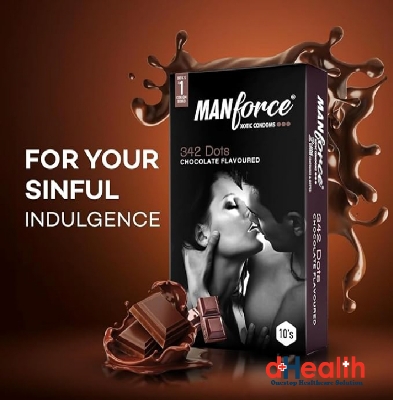 Picture of Manforce Chocolate Flavoured Condom For Men - 10Pcs Pack (India)