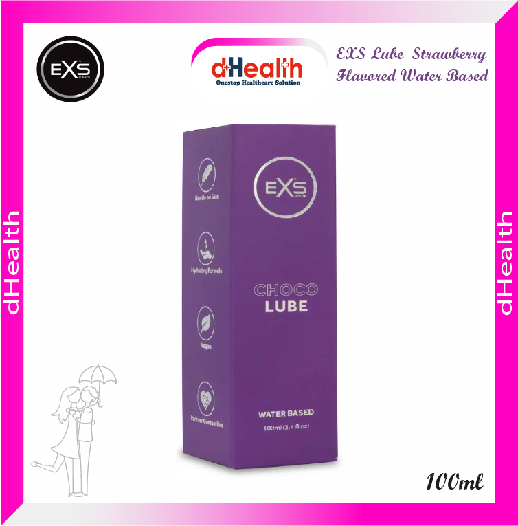 Picture of EXS Lubricant Choco/Clear & Strawberry Flavored Water Based Lubricant 100ml 3's Combo Pack
