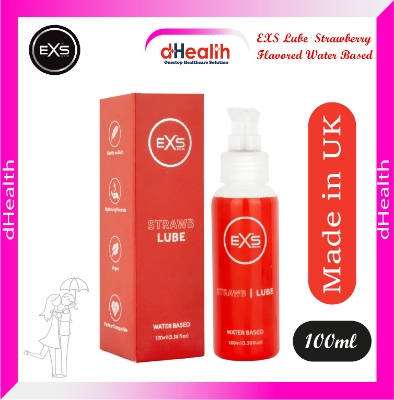 Picture of EXS Lubricant Clear & Strawberry Flavored Water Based Lubricant 100ml 2's Combo Pack