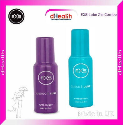 Picture of EXS Lubricant Choco & Clear Flavored Water Based Lubricant 100ml 2's Combo Pack
