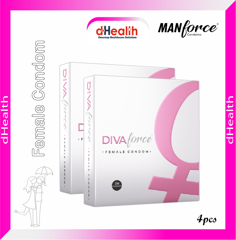 Picture of Divaforce Female Condom For Women (Made in Manforce India) 2"s Combo Pack -2x2=4pcs